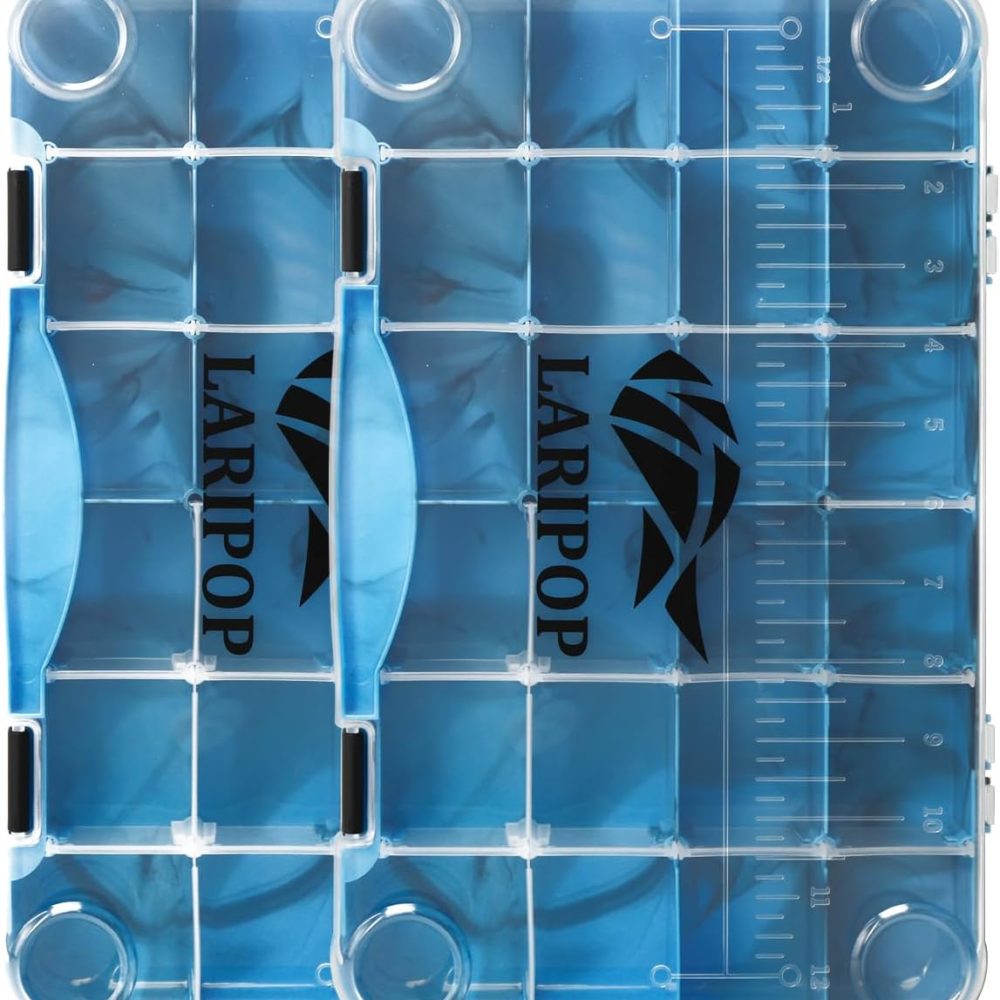 3700 Tackle Box, Plastic Tackle Trays, Transparent Fishing Tackle Box Organizer with Removable Dividers,2 Packs Lure Boxes Terminal Tackle Storage,Lure Box and Parts Storage